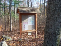 kiosk at cranberry pond red dot trail