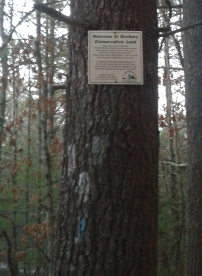 Duxbury conservation sign at Thaddeus Chandler Sanctuary